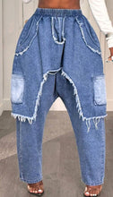 Load image into Gallery viewer, Double Denim Harem pants